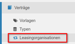 Verwaltung von Leasingorganisationen