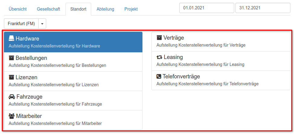 Erstellung des CSV-Reports