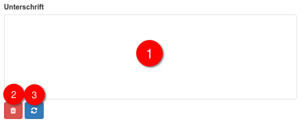 Eingabe der Unterschrift