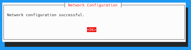 Erfolgreiche Netzwerkkonfiguration