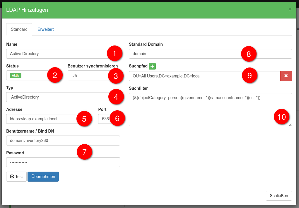 LDAP Grundkonfiguration