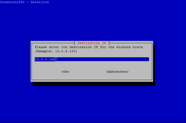 Satellit Konsole - Zielcomputer