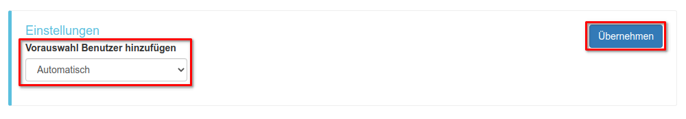 Vorauswahl für Personalbereich