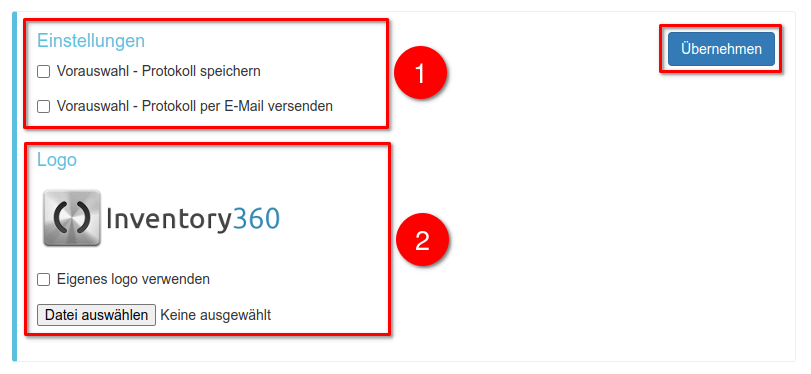 Globale Einstellungen für Protokolle