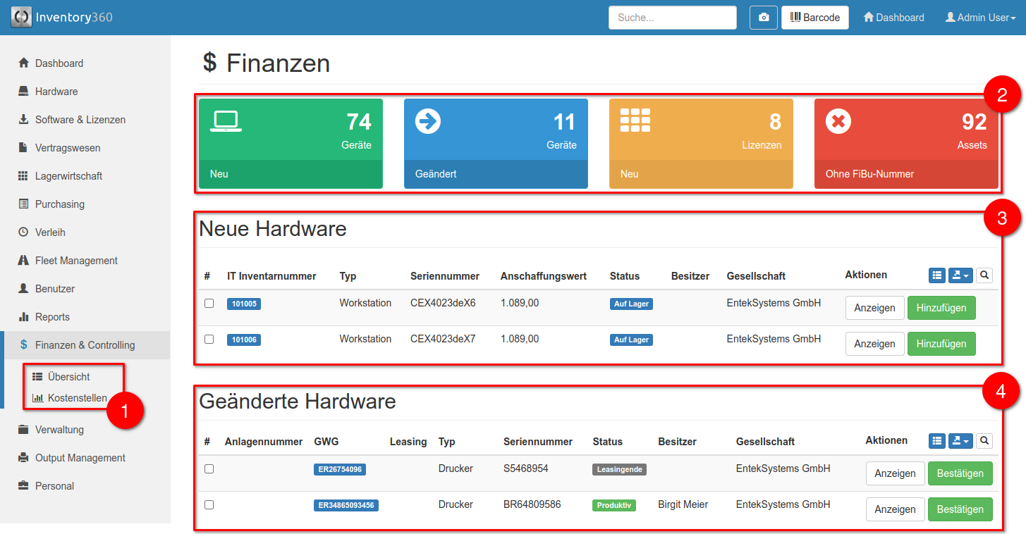Aufbau - Finanzen & Controlling