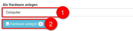 Lieferung auf Hardware-Asset buchen