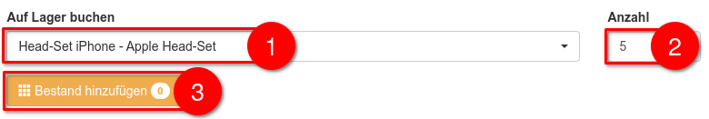 Lieferung auf einen Lagerbestand buchen