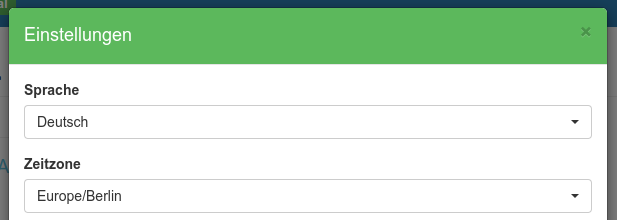Sprache & Zeitzone ändern