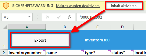 CSV-Export in Excel