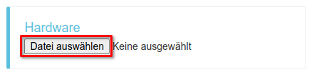 Hochladen der CSV-Datei