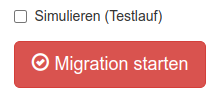 Start des Datenimports
