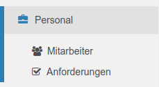 Zugriff auf den Personalbereich