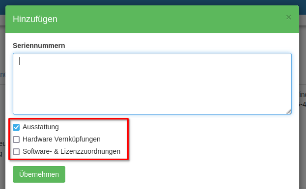 Weitere Klon-Optionen