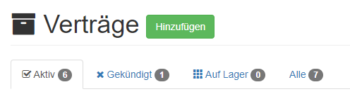 Zusätzlicher Tab für Verträge "Auf Lager"