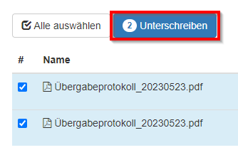 Unterschriftsprozess für mehrere Dokumente