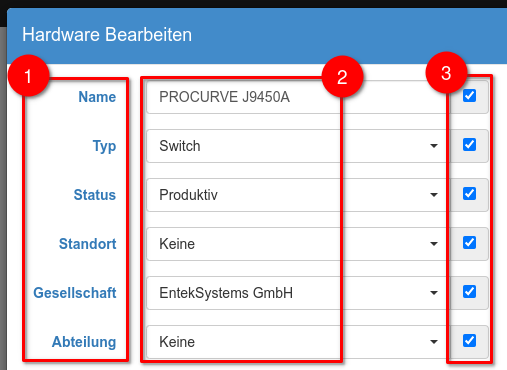 Anpassung der Attribute