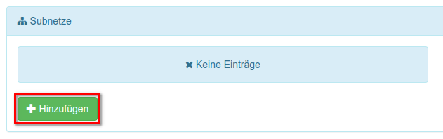 Subnetz hinzufügen