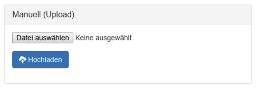 Upload eines Offline Updates