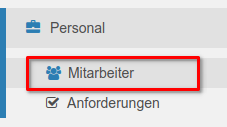 Zugriff auf den Mitarbeiterbereich