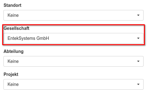 Zuweisung des Lizenznehmers & Organisationseinheiten