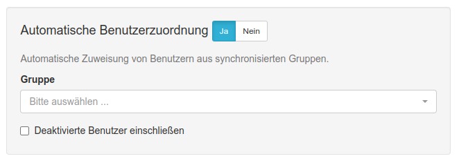 Weitere Einstellungsoption für Lizenzsynchronisation