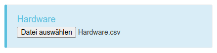 CSV-Datei hinterlegt