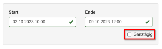 Aktivierung der Uhrzeit