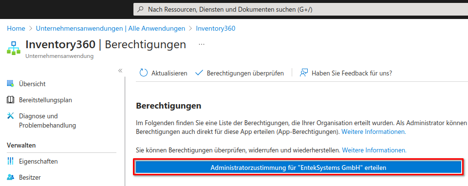 Administratorzustimmung erteilen