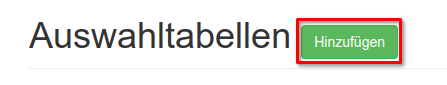 Auswahltabelle hinzufügen