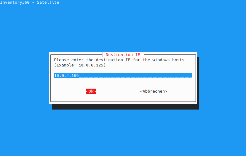 Satellit Konsole - Zielcomputer