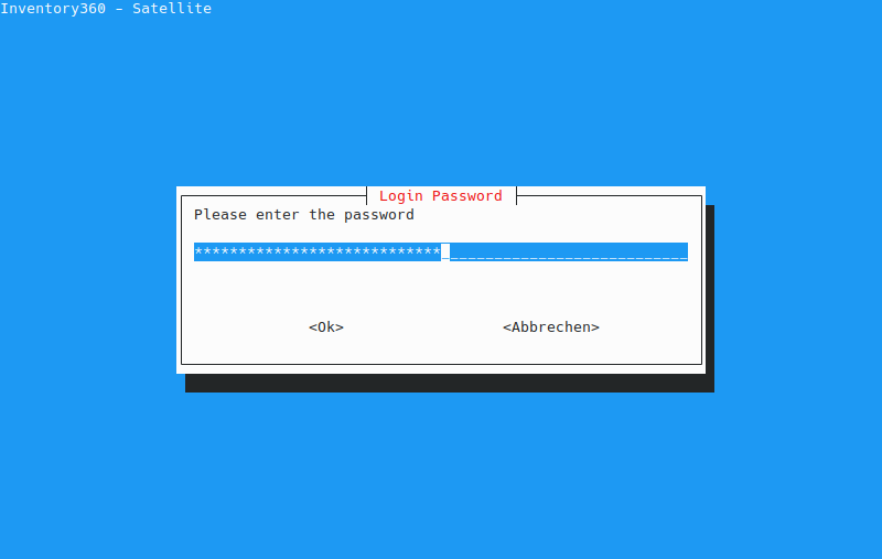 Satellit Konsole - Passwort