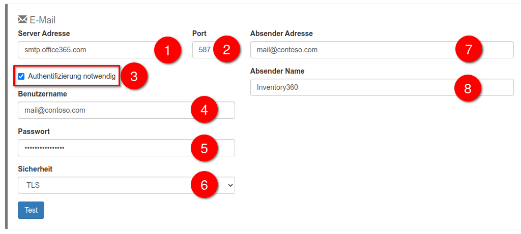 Mailserver Konfiguration
