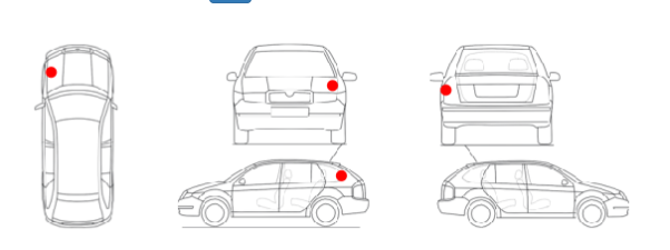 Dokumentation von Schäden eines Fahrzeugs