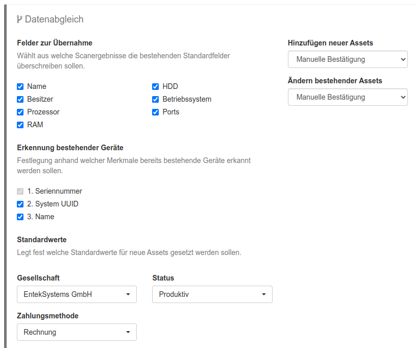 Schritt 1 - Discovery Setup