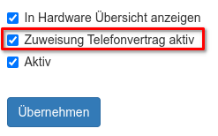 Einstellung der Zuweisung von Telefonverträgen