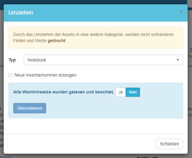 Auswahl der passenden Zielkategorie