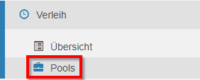 Verleih-Pools in der Navigation