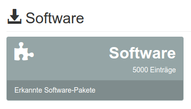 Aufruf der Software-Übersicht