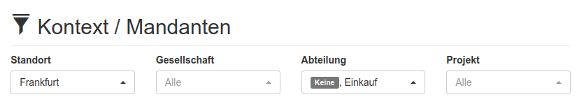 Einschränkung auf Mandanten