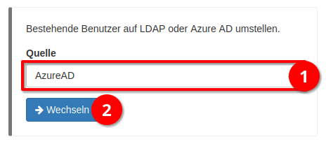 Benutzer auf Azure AD umstellen
