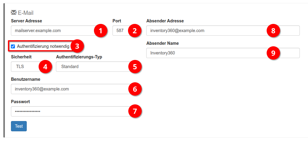 Mailserver Konfiguration