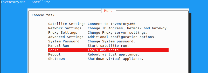 Tools Menü aufrufen