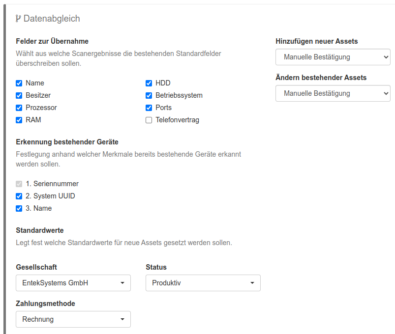 Schritt 1 - Discovery Setup