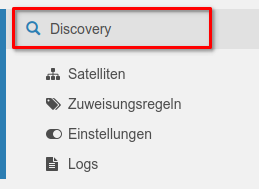 Navigation in den Kontrollbereich