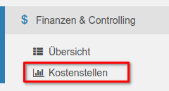 Kostenstellen-Bereich