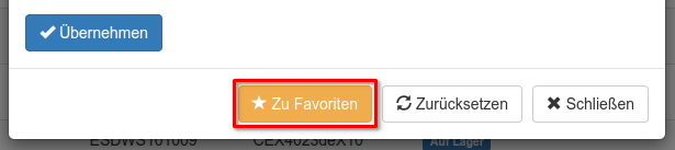Speicherung als Favorit