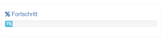 Geänderte Fortschrittsanzeige