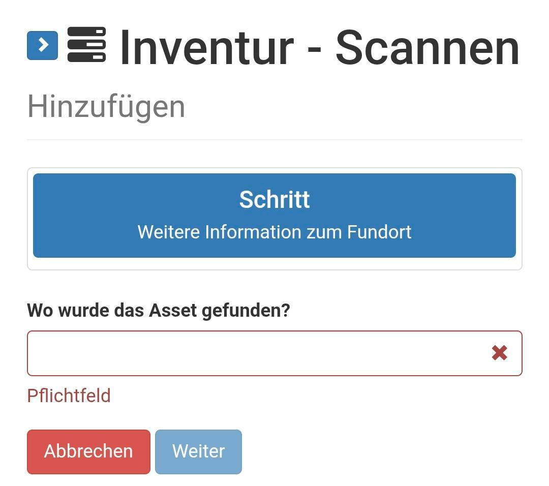 Schritt - Weitere Informationen zum Fundort