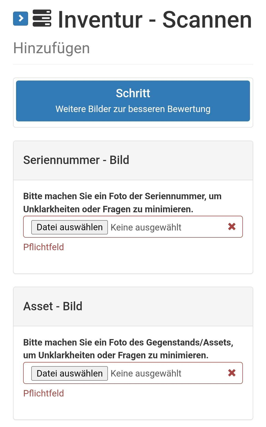 Schritt - Weitere Bilder zur besseren Bewertung (Teil 1)