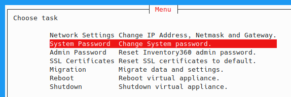 Passwortänderung in der Verwaltungskonsole